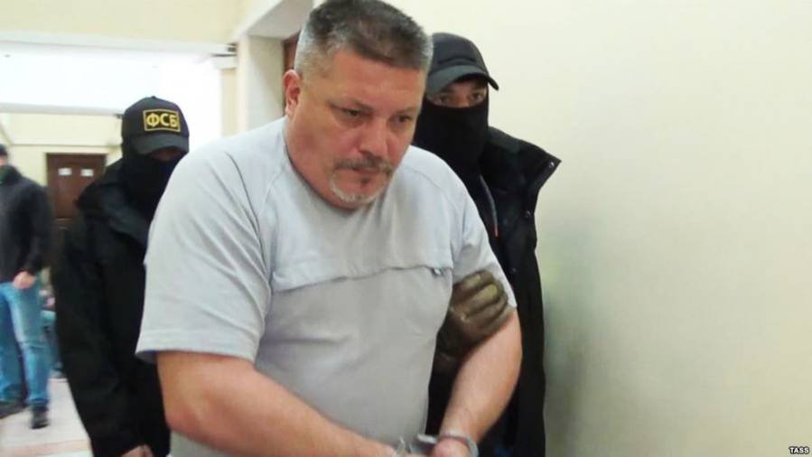FSB's Ukrainian hostage Dmytro Shtyblikov in occupation "court"